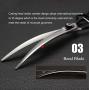 TIJERAS Dog Grooming Curved Scissors for Pets Hair Cutting Shears Professional 440C Stainless Steel Japan Curved Shears Safety Pets Care Scissor Pet Grooming Trimmer Kit Black Silver 7.0''/7.5''/8.0''