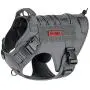 OneTigris Tactical Dog Harness Vest,Adjustable Dog Harness for Large Dogs,No-Pull Service Dog Vest with Hook & Loop Panels(Grey,X-Large) OneTigris Tactical Dog Harness Vest,Adjustable Dog Harness for Large Dogs,No-Pull Service Dog Vest with Hook & Loop Panels(Grey,X-Large)