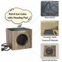 Heated Cat House, pentnf Upgraded Heating Cat Houses for Outdoor Cats and Small Dogs, A Waterproof Collapsible Indoor Cat House Kitty Shelter