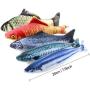 HQDeal 5PCS Catnip Fish Toys for Cat, 20 cm Cat Toys, Cat Fish Pillow, Cat Catnip Toys, Cat Chew Toys, Pet Toy, Cat Pillow, Fish Toy, Teeth Cleaning, Interactive Plush Cat Toys, for Cat, Puppy, Dog