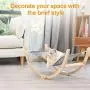 BEELIKE Cat Hammock Toys Kitten Swing House Bed Wooden Rocking Chair Toys BEELIKE Cat Hammock Toys Kitten Swing House Bed Wooden Rocking Chair Toys