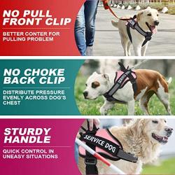 MUMUPET Dog Harness No Pull Pet Harness Adjustable Service Dog Vest for All Dogs Easy Control, 3M Reflective Oxford Material Vest Outdoor Walking, 2 Metal Rings and Handle No More Tugging or Choking