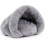 CAT Bed - Cat Sleeping Bag with a Non-Slip Bottom, Comfortable, Warm and Machine Washable, Suitable for Small and Medium Pets,brownM：60x60x42cm