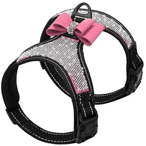 Reflective Dog Harness Nylon Pitbull Pug Small Medium Dog Harness Vest Bling Reflective Dog Harness Nylon Pitbull Pug Small Medium Dog Harness Vest Bling
