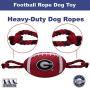 Pets First NCAA Georgia Bulldogs Football Dog Toy, Tough Quality Nylon Materials, Strong Pull Ropes, Inner Squeaker, Collegiate Team Color