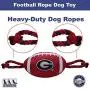 Pets First NCAA Georgia Bulldogs Football Dog Toy, Tough Quality Nylon Materials, Strong Pull Ropes, Inner Squeaker, Collegiate Team Color Pets First NCAA Georgia Bulldogs Football Dog Toy, Tough Quality Nylon Materials, Strong Pull Ropes, Inner Squeaker, Collegiate Team Color