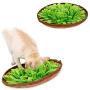 Lainrrew Dog Snuffle Mat, Interactive Dog Puzzle Encourage Natural Foraging Skills & Stress Release Dog Snuffle Bowl for Dogs Cats Pets