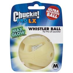 ChuckIt! Pro LX Max Glow Whistle Ball Dog Toy, Medium