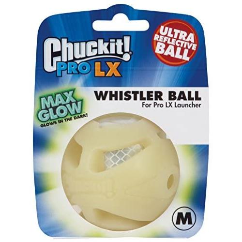 ChuckIt! Pro LX Max Glow Whistle Ball Dog Toy, Medium