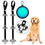 DOYOO 2 Pack Dog Doorbells for Dog Training Adjustable Door Bell Premium Quality - 7 Extra Large Loud 1.4'' DoorBells for Puppy with Collapsible Travel Pet Cat Dog Bowl