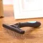 GUGELIVES Dog Comb - Stainless Steel Deshedding and Dematting Undercoat Rake - for Dogs, Cats and Rabbits, Double Row of Teeth, Reduces Shedding, Removes Mattes and Tangles