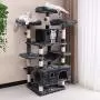 BEWISHOME Large Cat Tree Condo Bundle with Small Cat Tower with Sisal Scratching Posts Perches Houses Cat Furniture Kitty Activity Center Kitten Play House MMJ0311