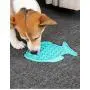 Fish-Shaped Cat Slow Feeder Pet Lick Mat Cat Puzzle Feeder for Dogs & Cats, Fun Alternative to Slow Feeder Cat Bowl, IQ Treat Mat, Anxiety Relief
