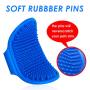 LIANGDU Dog Grooming Brush, Pet Bath Comb Brush, Which Helps To Soothe Massage, Rubber Comb, Adjustable Ring Handle, Suitable For Pet Cats And Dogs
