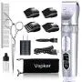 Professional Dog Clippers Grooming Kit, Low Noise Rechargeable Cordless Heavy Duty Pet Hair Clippers with 3-Speed High Power for Small Medium Large Dogs Cats