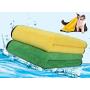 Kwispel Dog Bath Towel - Super Absorbent Microfiber Dog Towel for Small Medium Large Dogs and Cats, Yellow & Grey