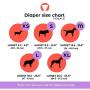PETTING IS CARING Dog Diapers Washable & Reusable Female and Male Dog Diapers Materials Durable Machine Washable Solution for Pet Incontinence and Long Travels - 3 Pack Set (L, New)