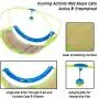PETMAKER Interactive Cat Toy Rocking Activity Mat- Swing Playing Station with Sisal Scratching Area, Hanging Toy, Rolling Ball for Cats and Kittens