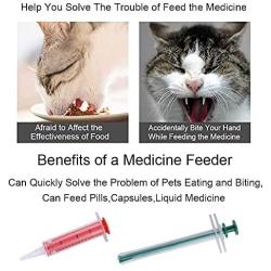 Pet Pill Popper Pill Gun for Cats Pet Syringe Feeding Oral Tablet Capsule or Liquid Feeding Kit Silicone Syringes for Dog Cat Pill Shooter