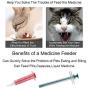 Pet Pill Popper Pill Gun for Cats Pet Syringe Feeding Oral Tablet Capsule or Liquid Feeding Kit Silicone Syringes for Dog Cat Pill Shooter