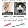 Pet Pill Popper Pill Gun for Cats Pet Syringe Feeding Oral Tablet Capsule or Liquid Feeding Kit Silicone Syringes for Dog Cat Pill Shooter