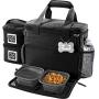 Overland Travel Dog Tote Bag Includes Collapsible Silicone Bowls