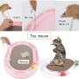IMPHOM Cat Scratcher Toy Ball Roller Track Cat Ball Tower Puzzle Set Turn Plate Table Pet Baby Toy Four Ball.(White Color)