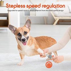 DamKee Dog Nail Grinder Stepless Speed Dog Nail Clippers Electric Paw Trimmer Rechargeable Powerful Painless Paws Grooming Trimming Shaping Smoothing Perfect for Dogs Cats