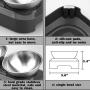 JiangYan-US Cat Bowls Elevated 15° Tilted Cat Food Water Bowls, Stainless Steel Raised Cat Bowls Pet Feeding Bowl Stress-Free Suit for Cat Dog