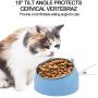 Stainless Steel pet Bowl, cat Bowl and Dog Bowl are Suitable for Cats/Dogs to Feed Food and Water, Long-Lasting Preservation, 15° tilt to Protect The pets Cervical Spine (Blue, 400ml)