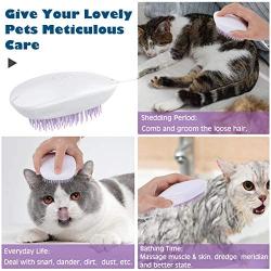 VavoPaw Cat Brush Dog Brush, Pet Grooming Tool Professional Pet Hair Comb Slicker Brush for Shedding, Quick Release Comb, Home Grooming - Purple