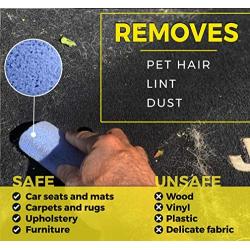 Pet Hair Remover for Car - 2 Pack - 4 Inch Pumice Stone Tool - Remove Dog Hair from Car Easily