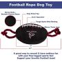 NFL ATLANTA FALCONS Football Dog Toy, Tough Nylon Quality Materials with Strong Pull Ropes & inner SQUEAKER in NFL Team Color