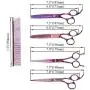 LILYS PET Professional PET Dog Grooming Titanium Scissors Set,Straight & Curved & Thinning & Chunker Scissors with 1 Grooming Comb for Dog Cat and More Pets Grooming (Purple) LILYS PET Professional PET Dog Grooming Titanium Scissors Set,Straight & Curved & Thinning & Chunker Scissors with 1 Grooming Comb for Dog Cat and More Pets Grooming (Purple)