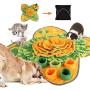 Antony Snuffle Mat for Dogs, Pet Dog Feeding Mat with Large Flower Shape, Durable Dog Interactive Puzzle Encourages Natural Foraging Washable Dog Nosework Mat for Dogs Cats Rabbits