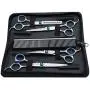 sesaisi Pet Dog Grooming Scissors Professional Hair Grooming Scissors Curved Shears Kit Thinning Trimmer Comb Hair Cutting Tool 6 Pieces Set