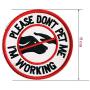 Service Dog Working Do Not Touch in Training Vests/Harnesses Emblem Embroidered Military Hook & Loop Patch (H- Pet Me)