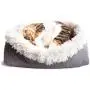 4CLAWS Furry Pet Bed/Mat (Convertible) White/Grey 4CLAWS Furry Pet Bed/Mat (Convertible) White/Grey