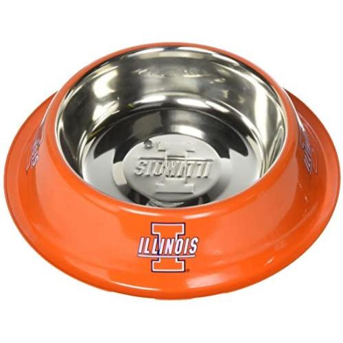 Pet Goods NCAA Illinois Illini Stainless Steel Bowl