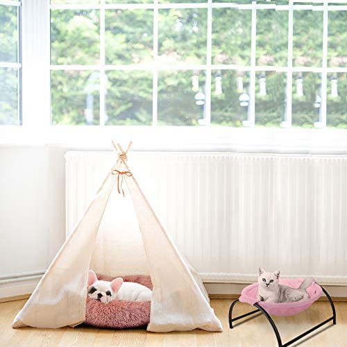 NOYAL Dount Dog Cat Bed Self-Warming Pet Bed-Cat Hammock Elevated Cat BES Soft Cat Cot