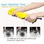 Kwispel Dog Bath Towel - Super Absorbent Microfiber Dog Towel for Small Medium Large Dogs and Cats, Yellow & Grey