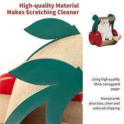 VETRESKA Cat Scratcher Cardboard Cat Scratching Post for Kitty and Adult Cats, Cheese, Cherry and Cactus
