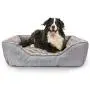 FURTIME Durable Dog Bed for Large Medium Small Dogs Soft Washable Pet Bed Breathable Rectangle Sleeping Bed Anti-Slip Bottom (24'' x 21'' x 8'', Grey) FURTIME Durable Dog Bed for Large Medium Small Dogs Soft Washable Pet Bed Breathable Rectangle Sleeping Bed Anti-Slip Bottom (24'' x 21'' x 8'', Grey)