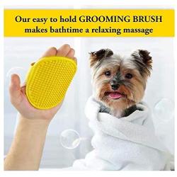 Kanix Pups Dog Lick Pad and Dog Grooming Brush Bundle, Dog Lick Mat |Includes Two| and Bath Brush for Dogs and Puppies, Reusable and Washable Silicone Dog and Puppy Training Kit