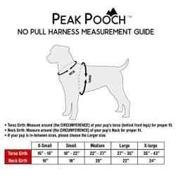 Peak Pooch No Pull Padded Comfort Mesh Dog Walking Harness for Small and Medium Dogs