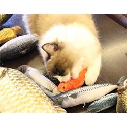 Plush Creative 3D Carp Fish Shape Cat Toy Gift Cute Simulation Fish Playing Toy for Pet Gifts Catnip Fish Stuffed Pillow Doll