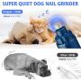 Petgria Upgraded Dog Nail Grinder with LED Light - Professional 2-Speed Electric Pet Nail Trimmer Powerful Painless Paws Grooming & Smoothing for Small Medium Large Dogs