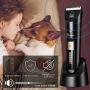 Hatteker Dog Clippers Professional Pet Grooming Kit Low Noise Cordless Waterproof Cat Hair Trimmer with Comb Guides Scissors