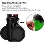 GLE2016 Dog Travel Water Bottle Bowls 2 in 1 Portable Dog Travel Water Dispenser with 2 Collapsible Silicone Bowls，Outdoor Dog Water Bowls for Walking Hiking Travelling