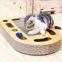 MIAOXSEN Cat Toy with Sturdy Scratching Pads Lounge and Jingly Balls for All Ages of Indoor Cats